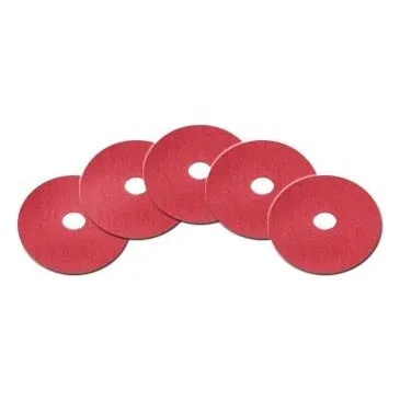 10" Red Floor Scrubbing Pads - Case of 5