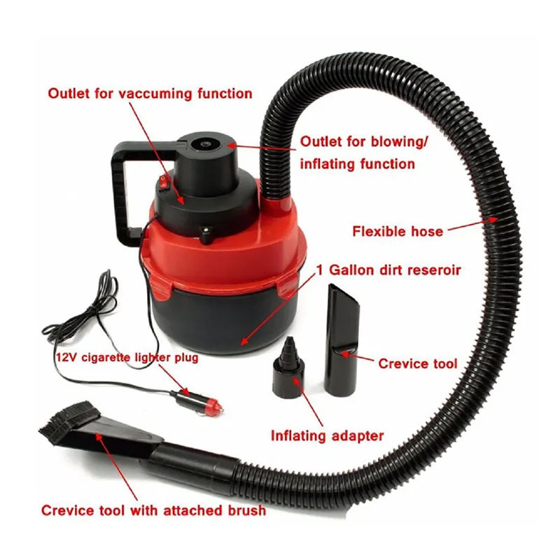 12V Multifunctional Strong Blow Wet/Dry Vacuum Cleaner Hls-88306