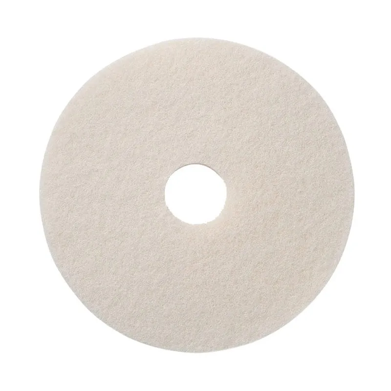 14" White Floor Scrubbing & Polishing Pads - Case of 5