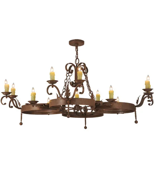 2nd Avenue Andorra 01.0839.60.AR Chandelier Light - Antique Rust