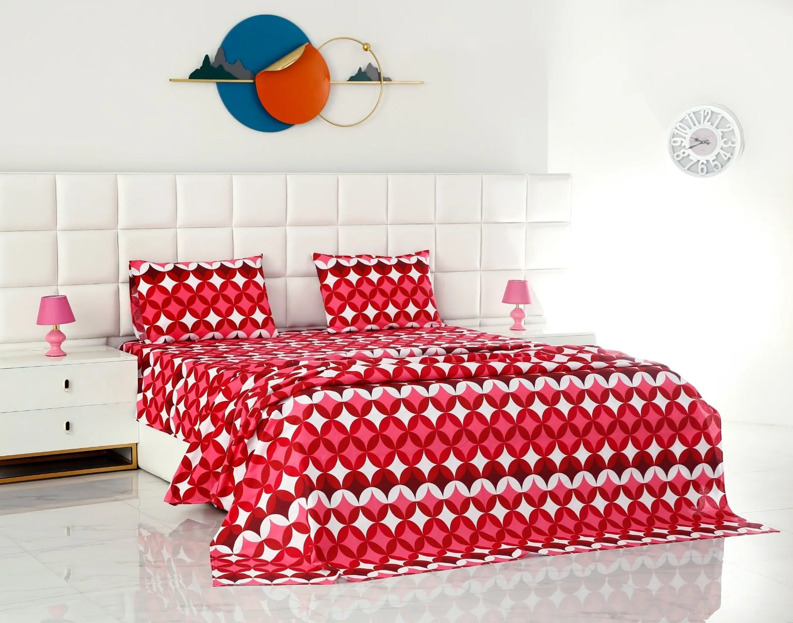 3 PCs Double Bed Sheet -DB202