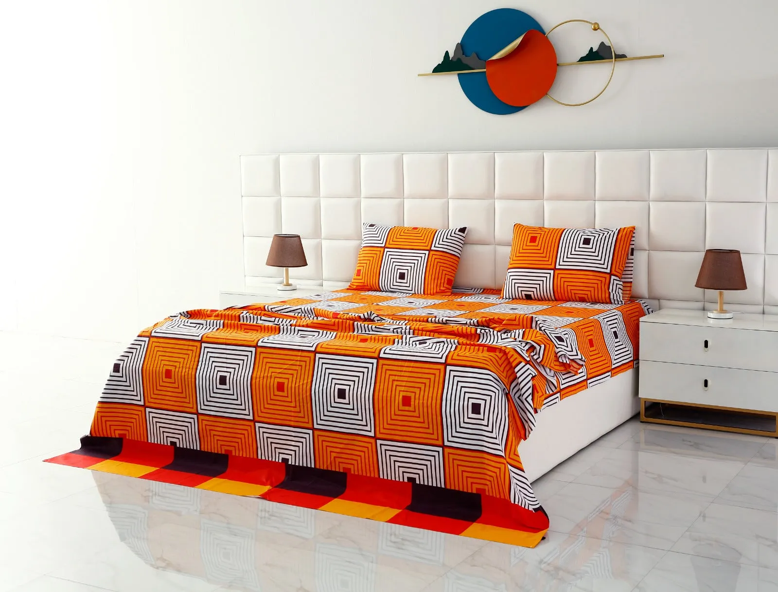 3 PCs Double Bed Sheet -DB203