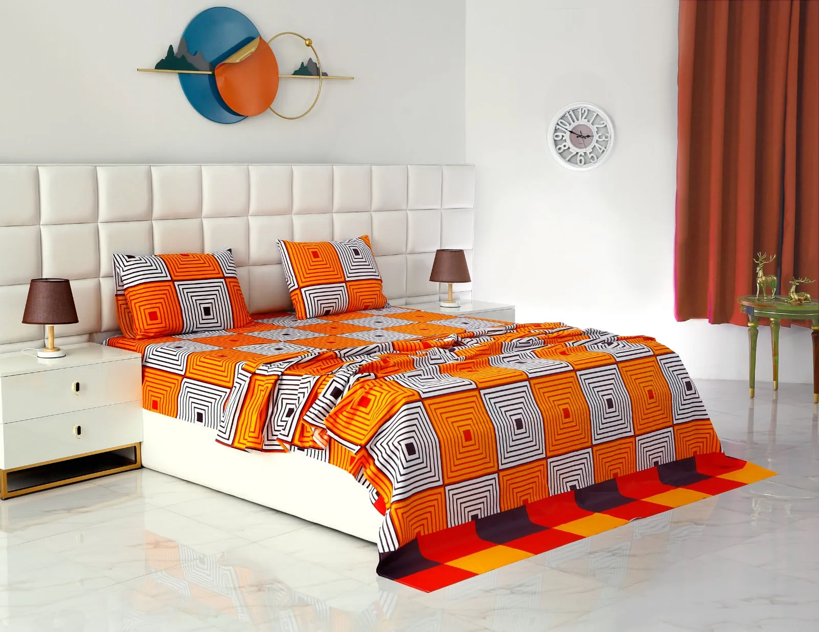 3 PCs Double Bed Sheet -DB203