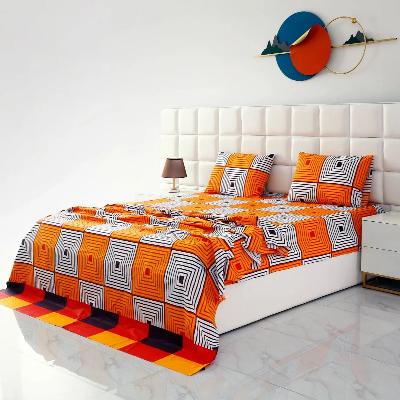 3 PCs Double Bed Sheet -DB203