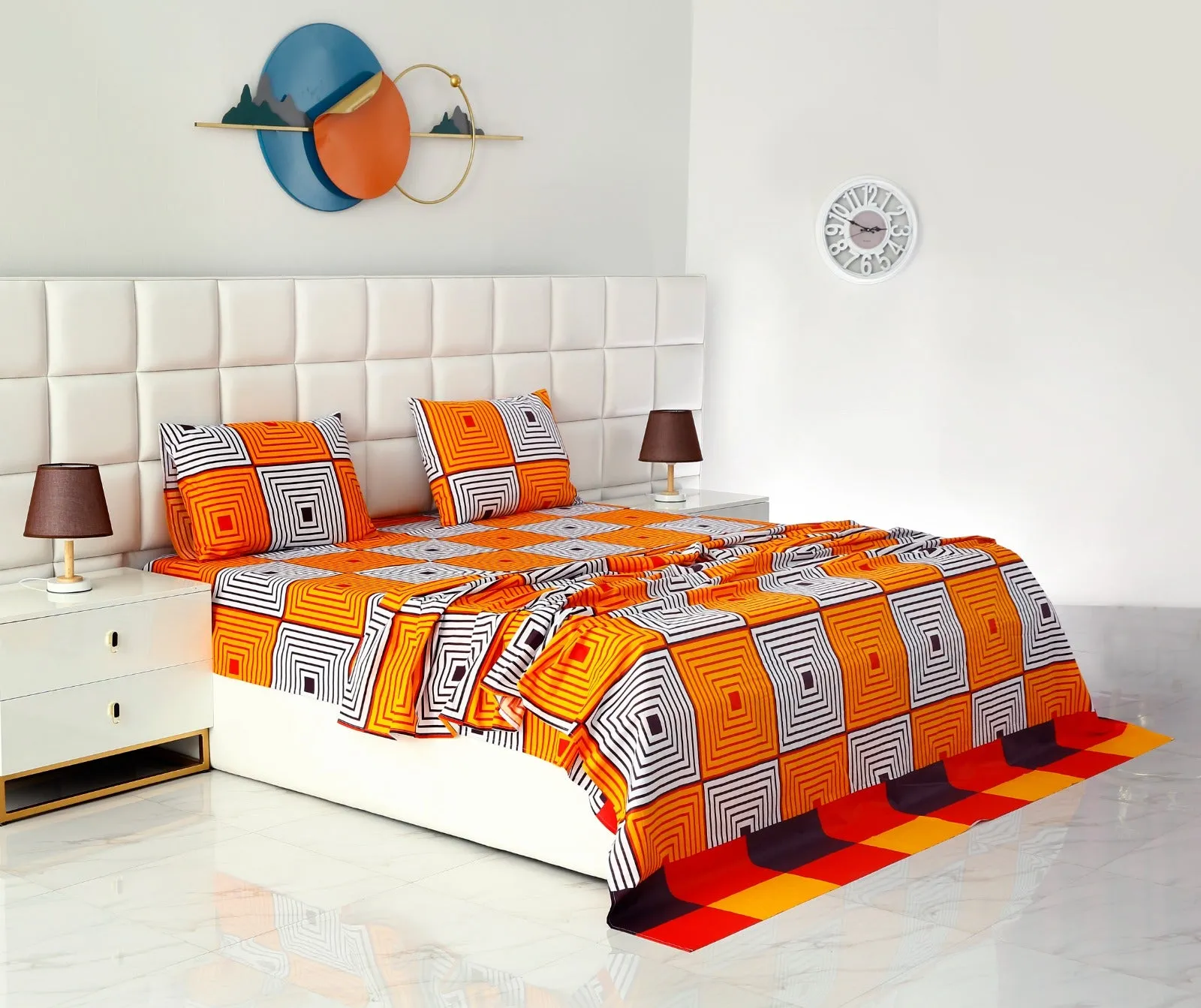 3 PCs Double Bed Sheet -DB203