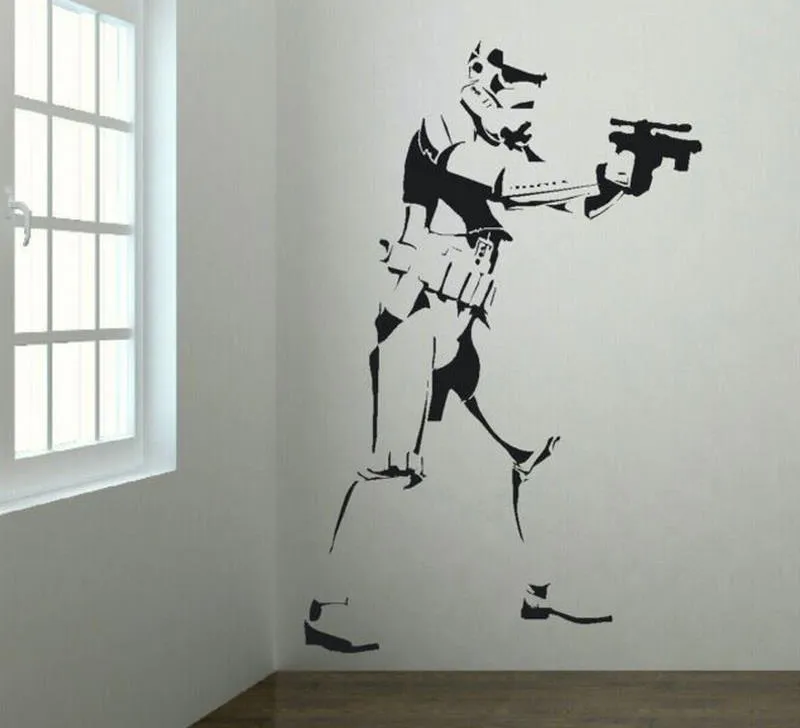 3D Shooting Storm Trooper Wall Decal