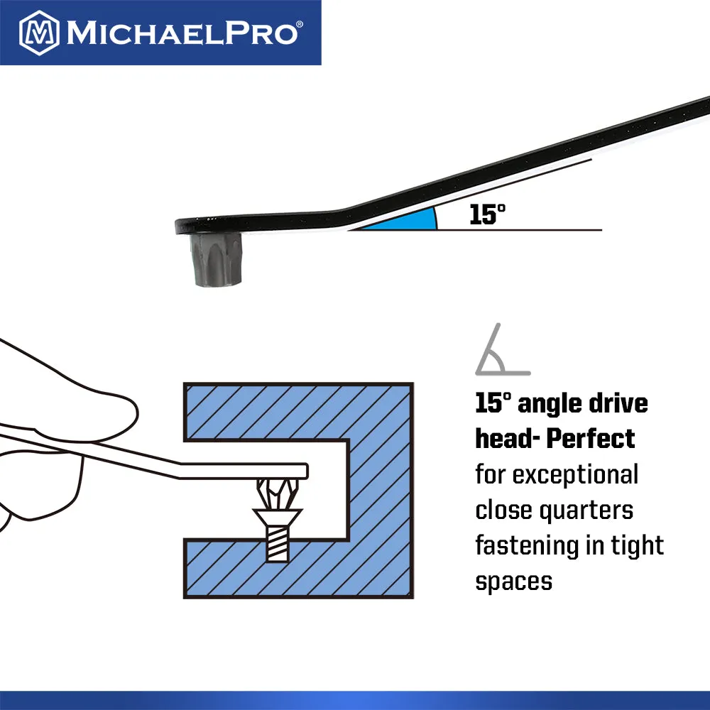 5-Piece Ultra Low Profile Angled Screwdriver Set - Star (MP002029)