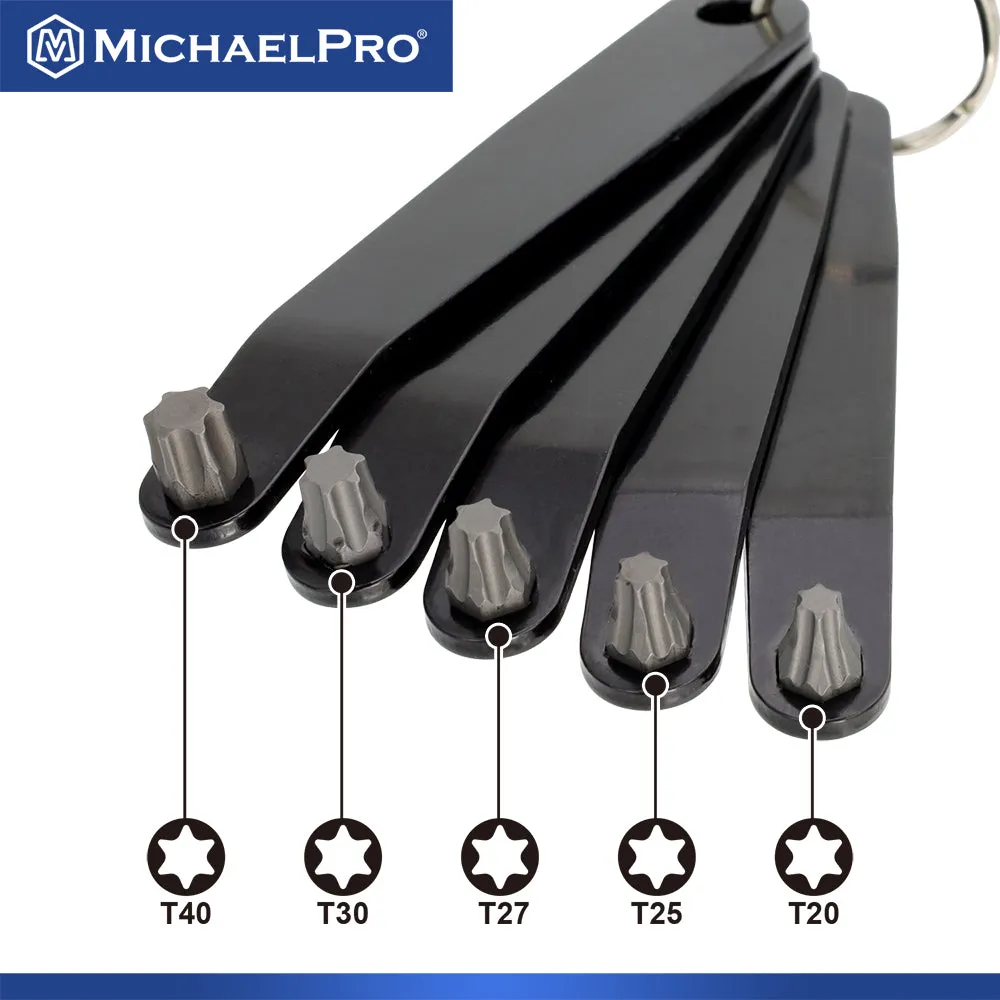 5-Piece Ultra Low Profile Angled Screwdriver Set - Star (MP002029)