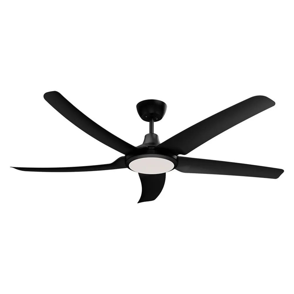 56" Hover DC Ceiling Fan Black, White with Light 60070, 60071 Domus Lighting