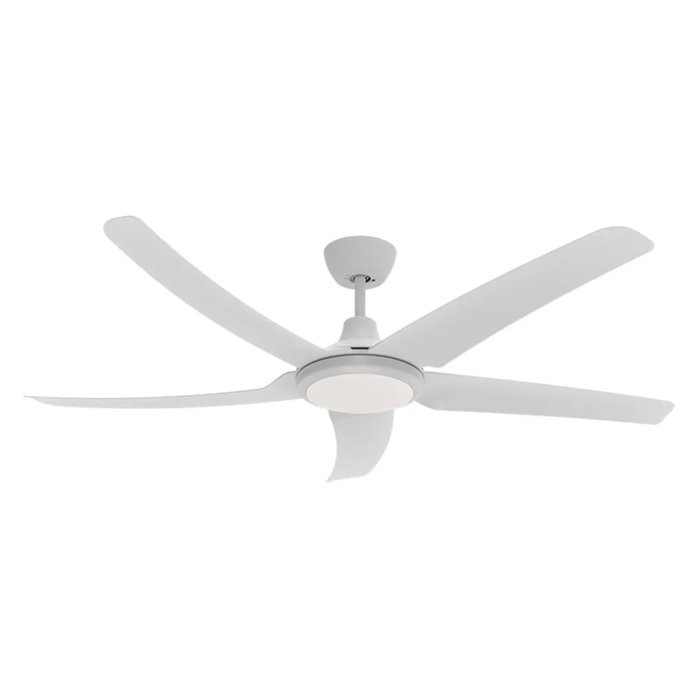 56" Hover DC Ceiling Fan Black, White with Light 60070, 60071 Domus Lighting