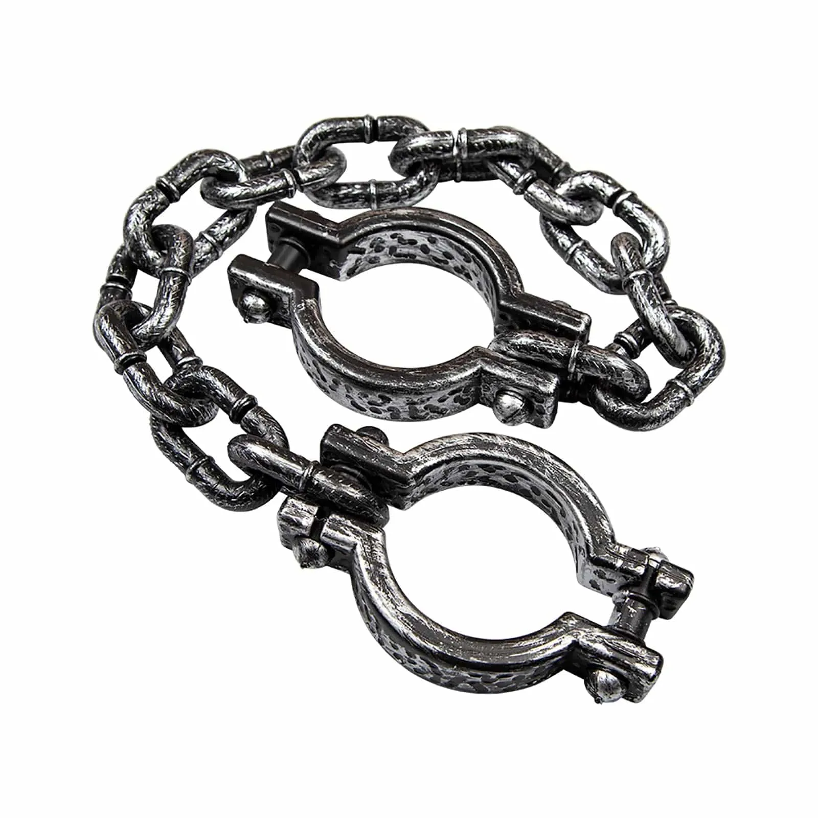 Adults Convict Shackles Prop Prisoner Plastic Leg Irons 82cm