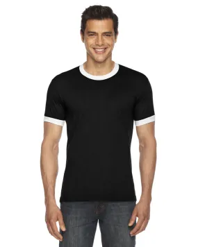 American Apparel BB410W UNISEX Poly-Cotton Short-Sleeve Ringer T-Shirt