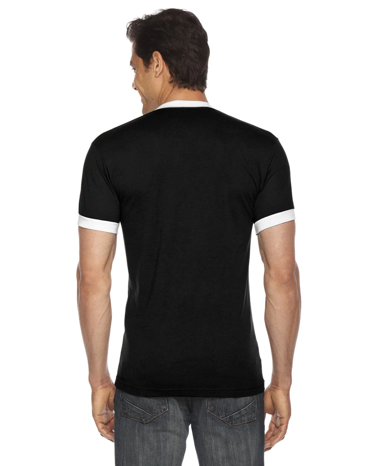 American Apparel BB410W UNISEX Poly-Cotton Short-Sleeve Ringer T-Shirt