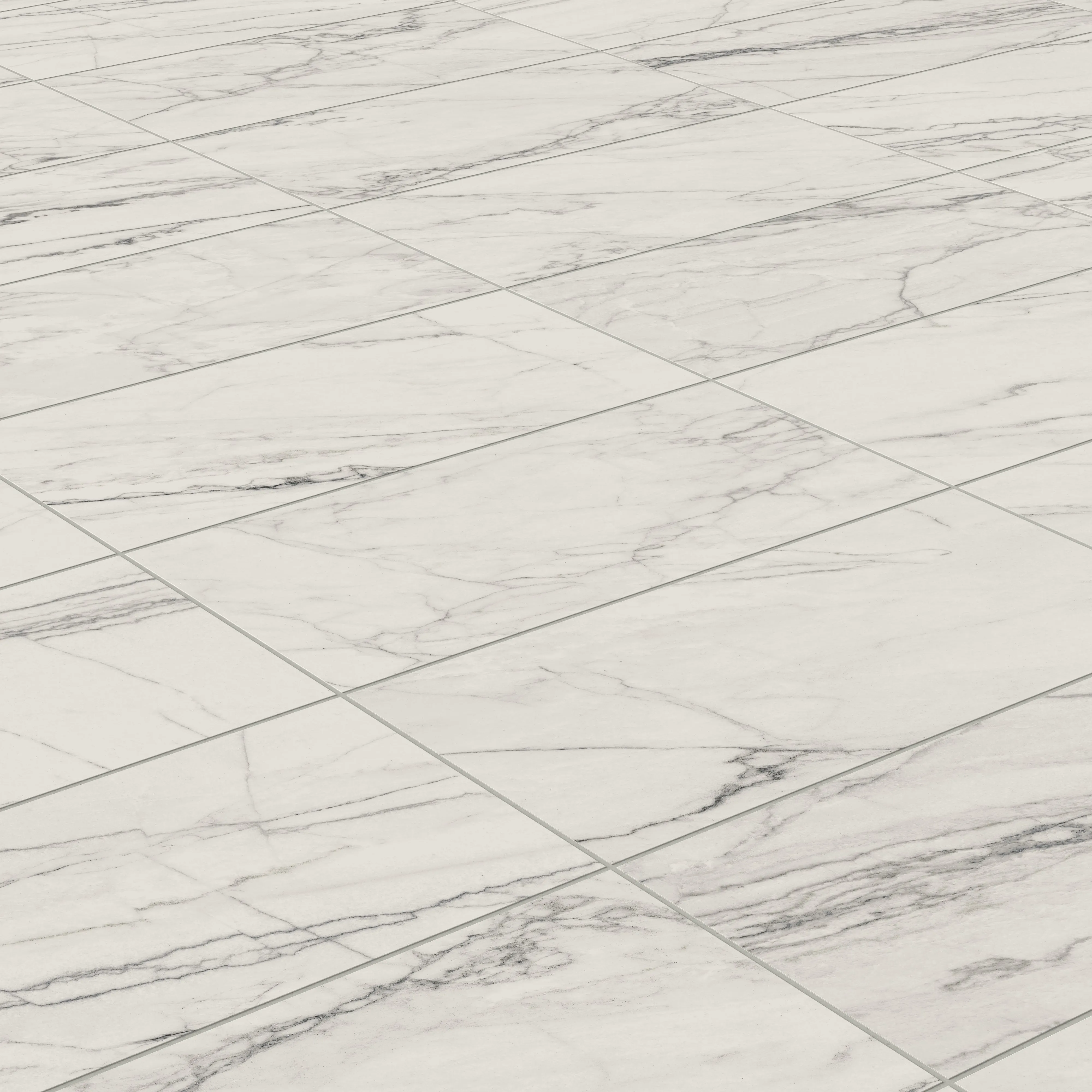 Aniston 12x24 Matte Porcelain Tile in Calacatta Quarzite