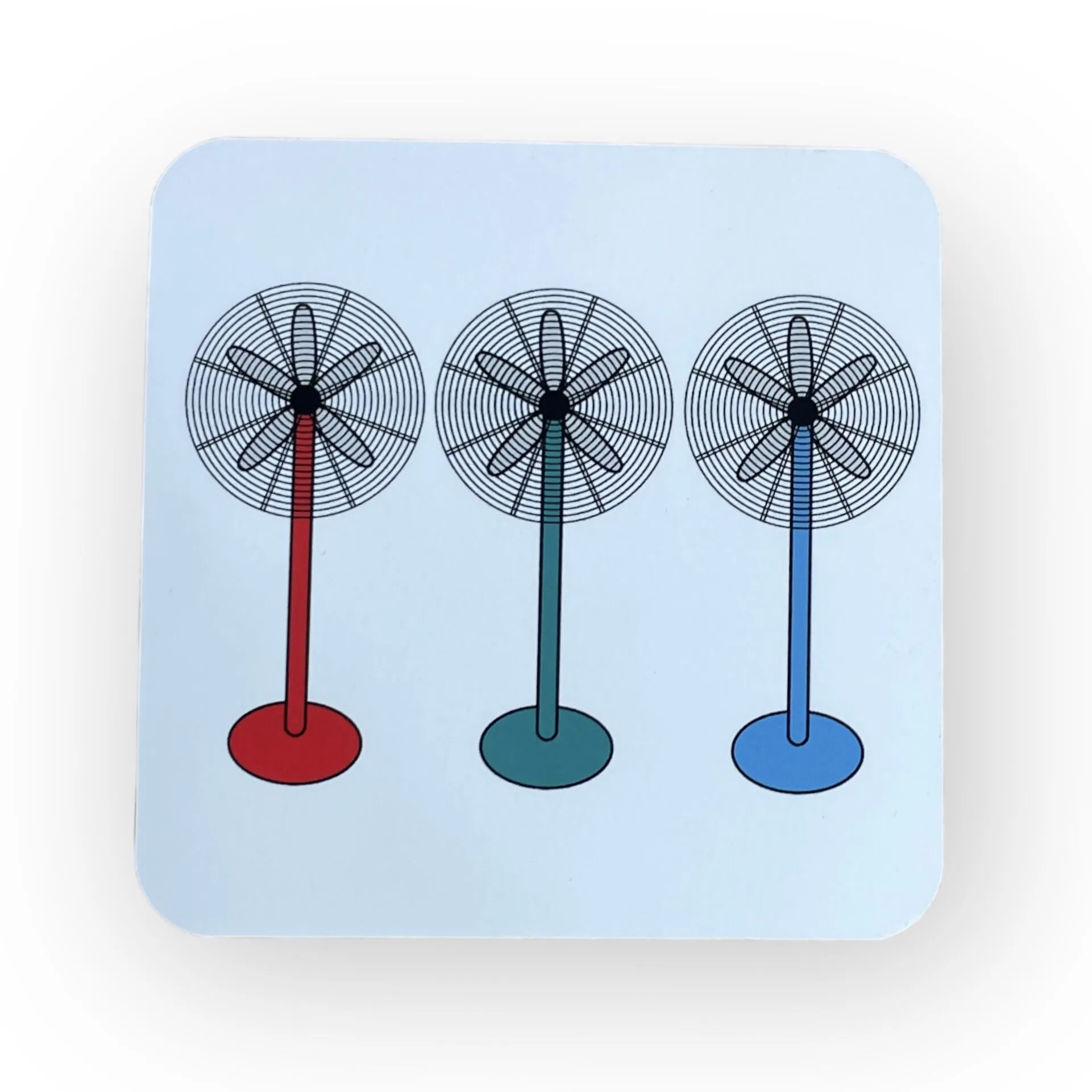 Ap Liu Street Fans 3 Coaster by Liz Fry Design