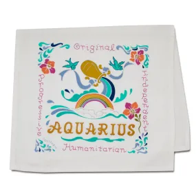 Aquarius Astrology Dish Towel