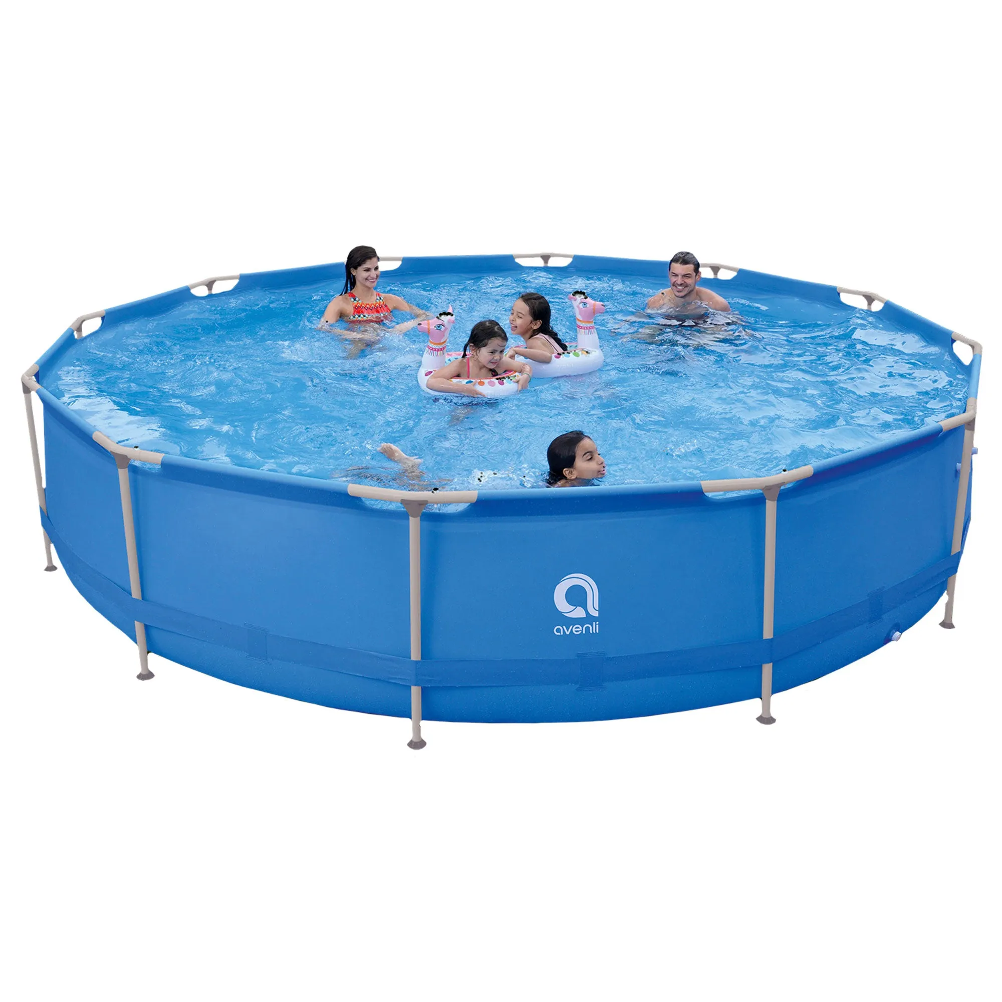 Avenli 15 Foot x 36 Inch Steel Frame LamTech Above Ground Swimming Pool (Used)