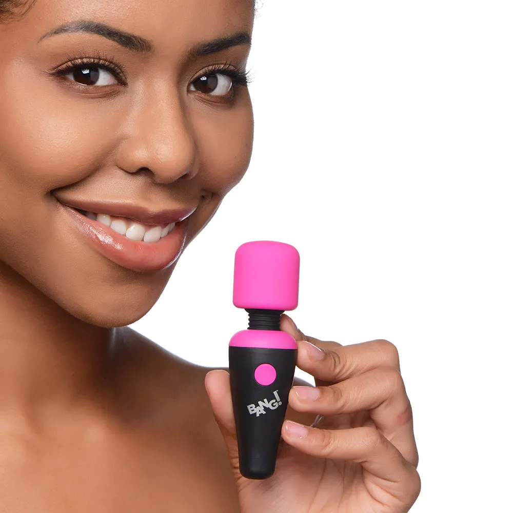 BANG! 10X Vibrating Mini Silicone Wand Pink