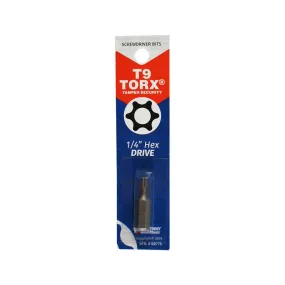 Best Way Tools Torx T9 X 1 in. L Screwdriver Bit Carbon Steel 1 pc