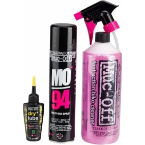 Bike Care Kit: Wash, Protect and Lube, with Dry Conditions Chain Oil