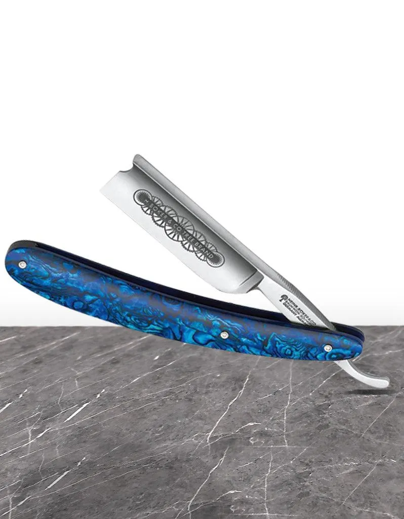 Boker - Blue Shell Barber's Notch Straight Razor, 7/8"