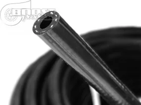 BOOST products Silicone Vacuum Hose Reinforced 6mm (1/4") ID, Black, 1m (3ft) Roll