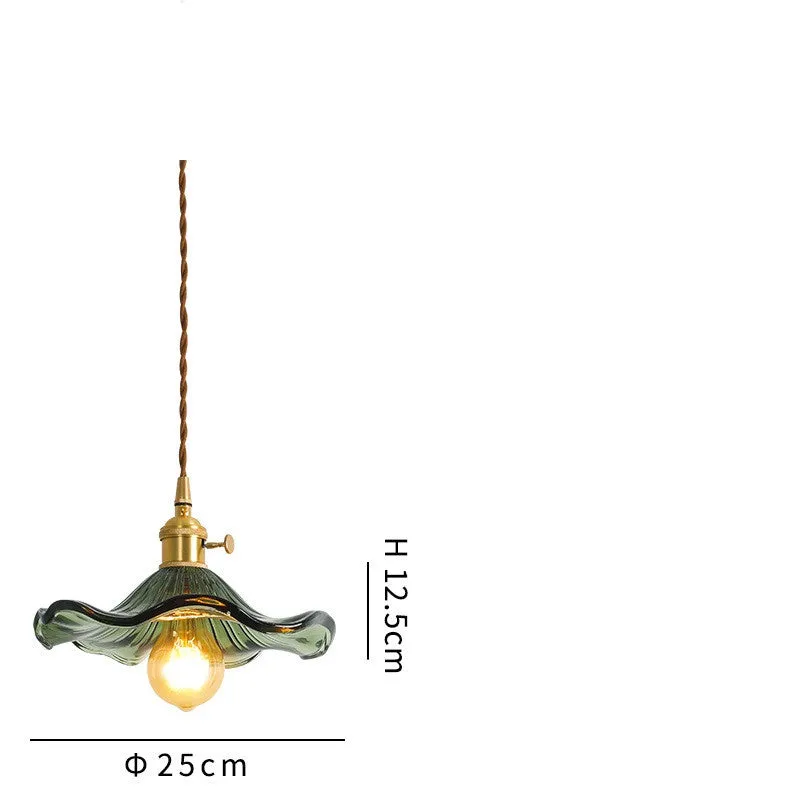 Brass Nordic Japanese Glass Pendant Light