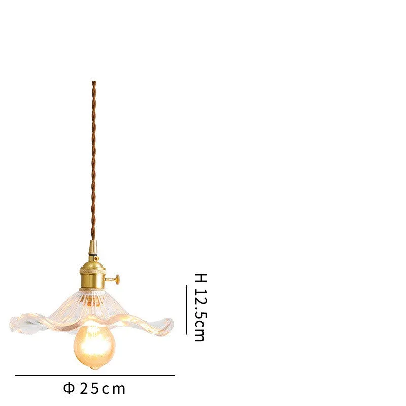 Brass Nordic Japanese Glass Pendant Light