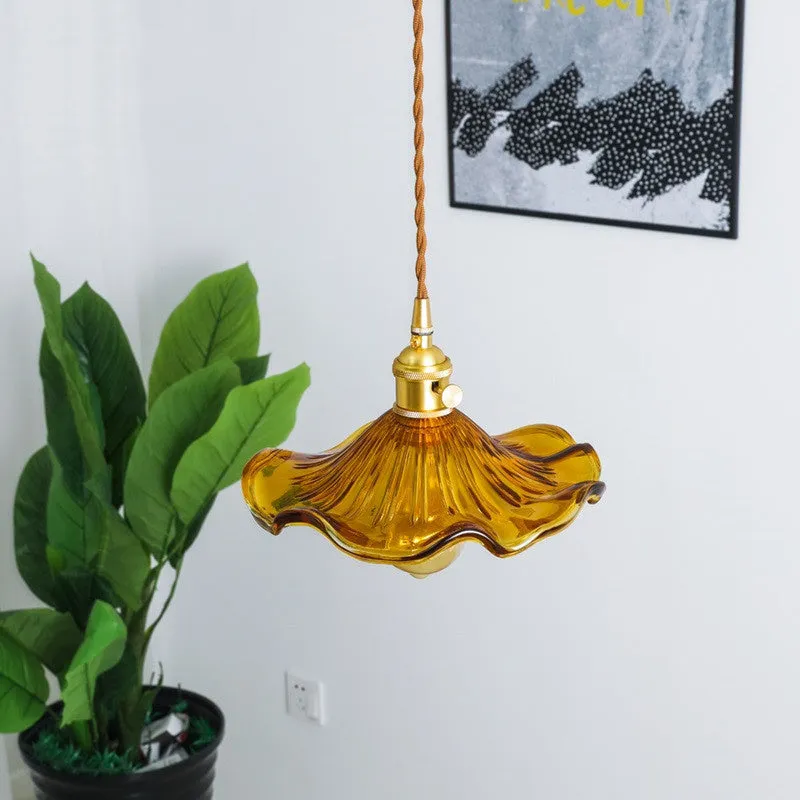 Brass Nordic Japanese Glass Pendant Light