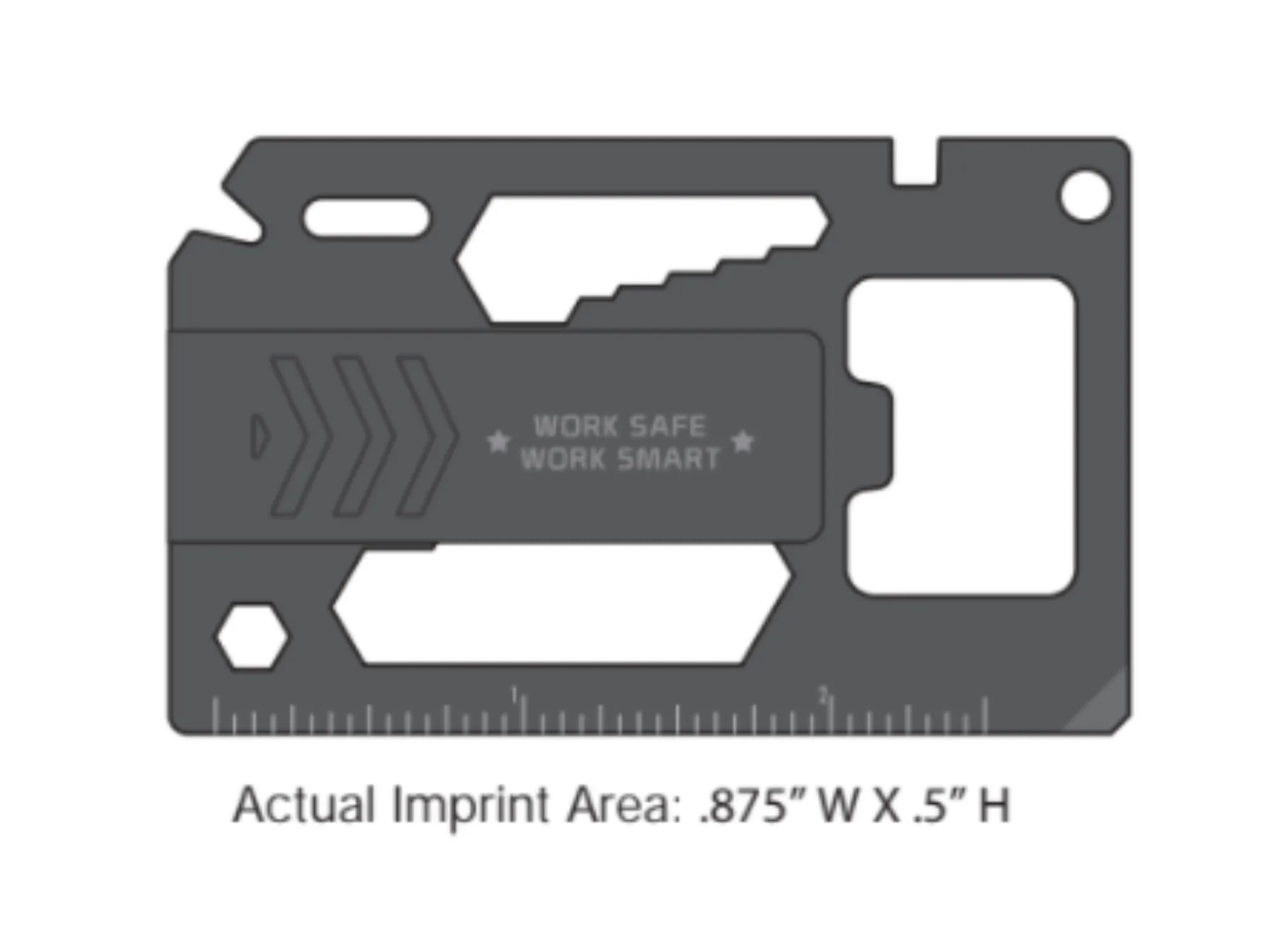 BRIDGER 9-in-1 Laser Engraved Money Clip Multitool WSWS logo  - #403935