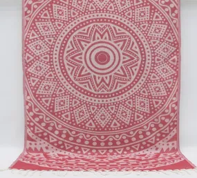 Burgundy Mandala 100% Cotton Towel