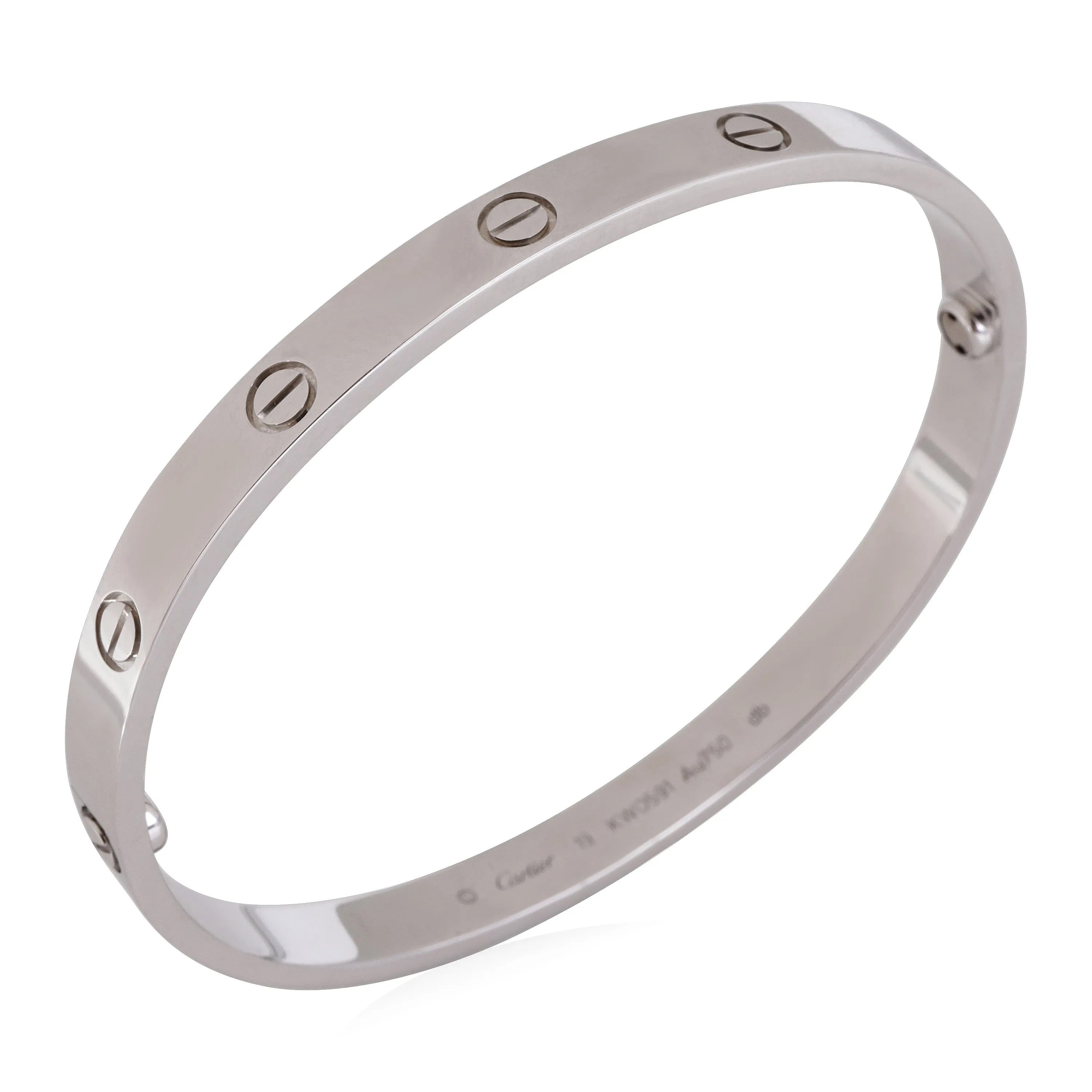 Cartier Love Bracelet in 18k White Gold (Size 19)