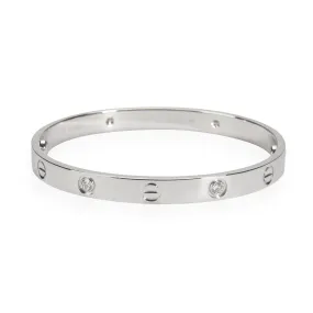 Cartier Love Bracelet with Diamonds in 18K White Gold 0.42 CTW