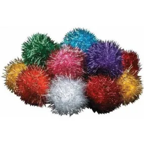 Chenille Kraft Glitter Poms - 2 Inches