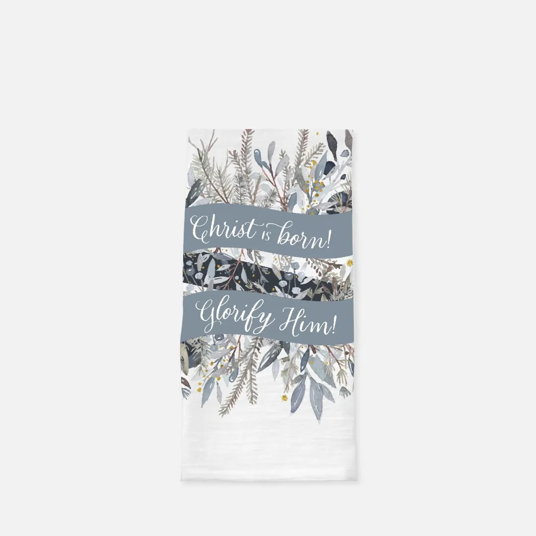 Christ is Born Tea Towel | Winter | WS