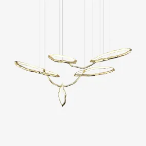 Cloud Rings Series Brass Chandelier