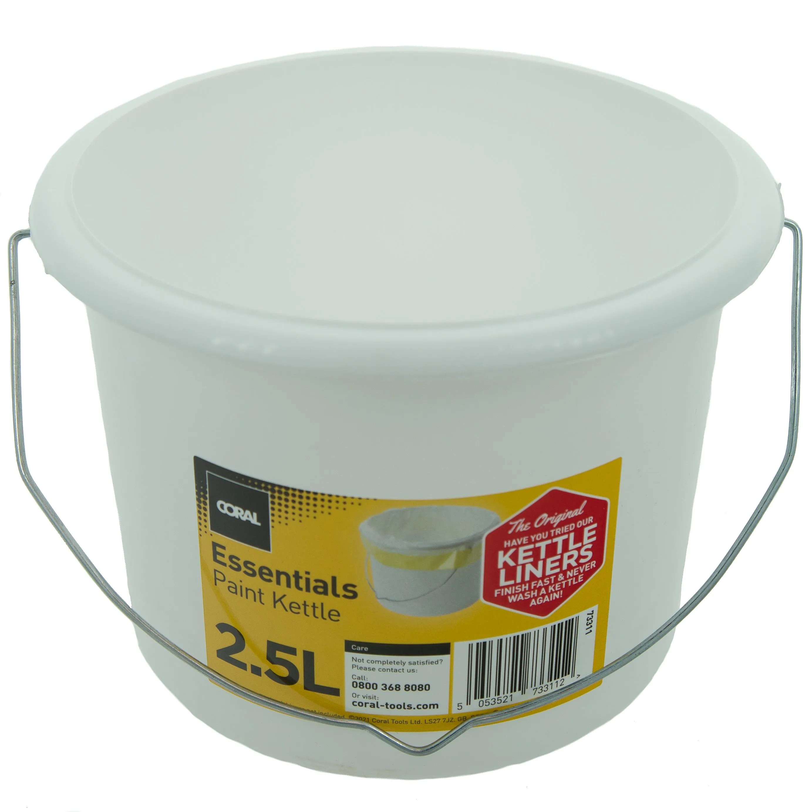 Coral Essentials Plastic Paint Kettle Container with Metal Handle for Paints and Paste 2.5 Litre