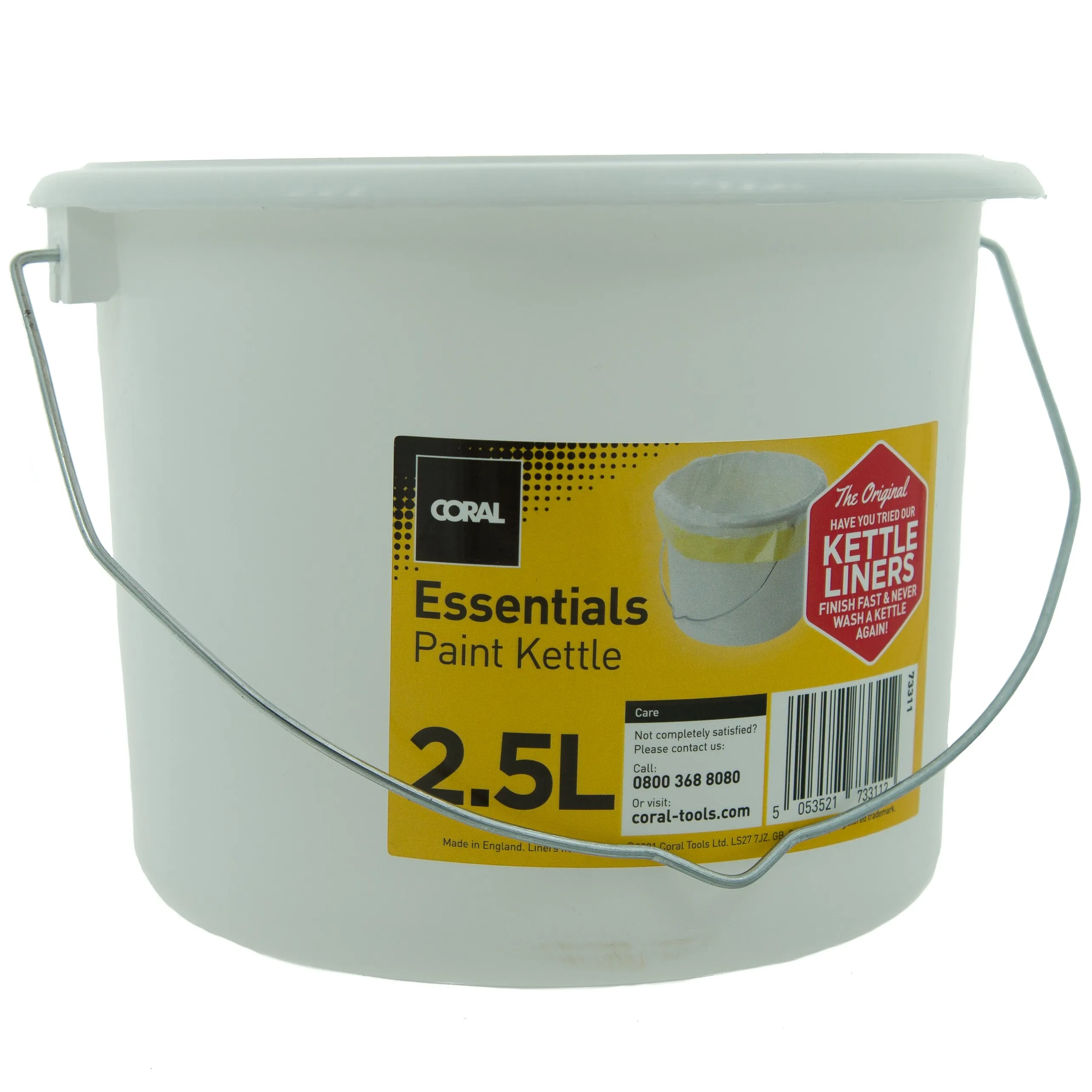 Coral Essentials Plastic Paint Kettle Container with Metal Handle for Paints and Paste 2.5 Litre