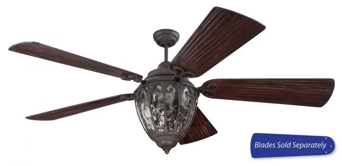 Craftmade OV70AG - 70 Inch Ceiling Fan w/Light Kit, Blade Options Aged Bronze Textured