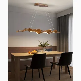 Creative Gold Leaf-Shaped Pendant LED Chandelier