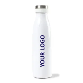 Custom Aviana Palmer Double Wall Stainless Bottle 17 Oz White Opaque Gloss