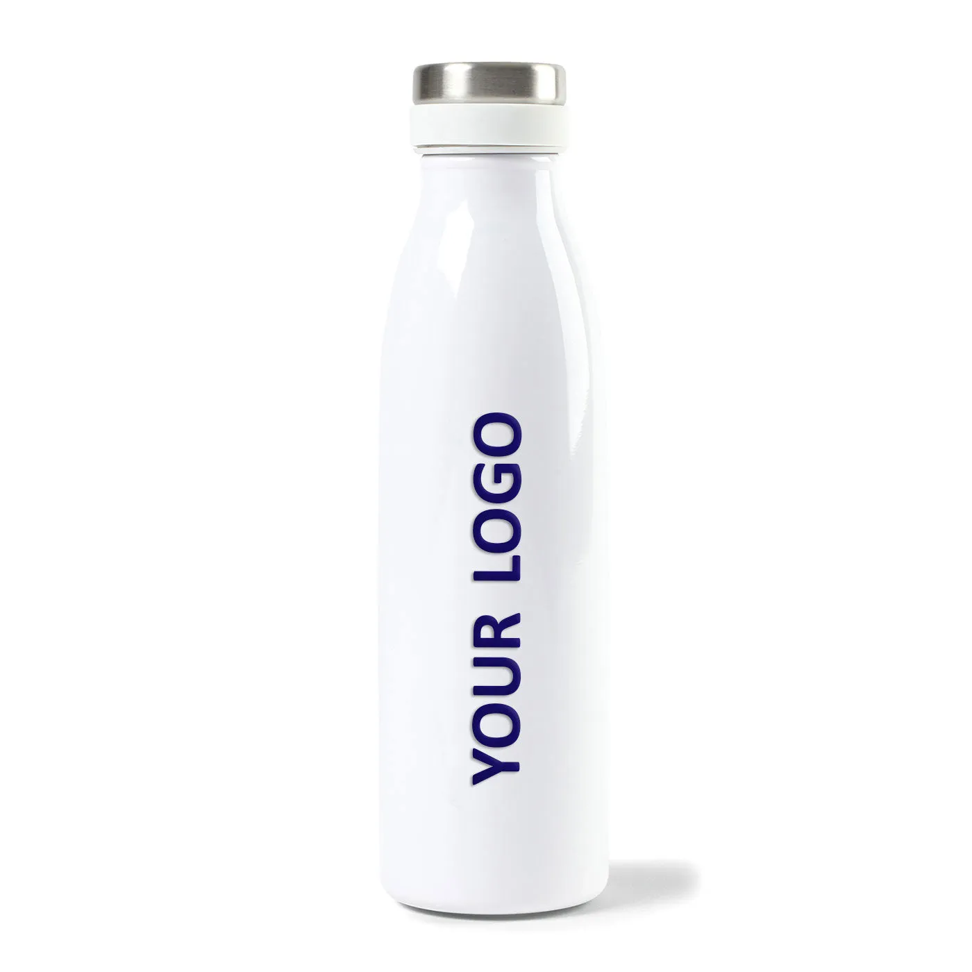 Custom Aviana Palmer Double Wall Stainless Bottle 17 Oz White Opaque Gloss