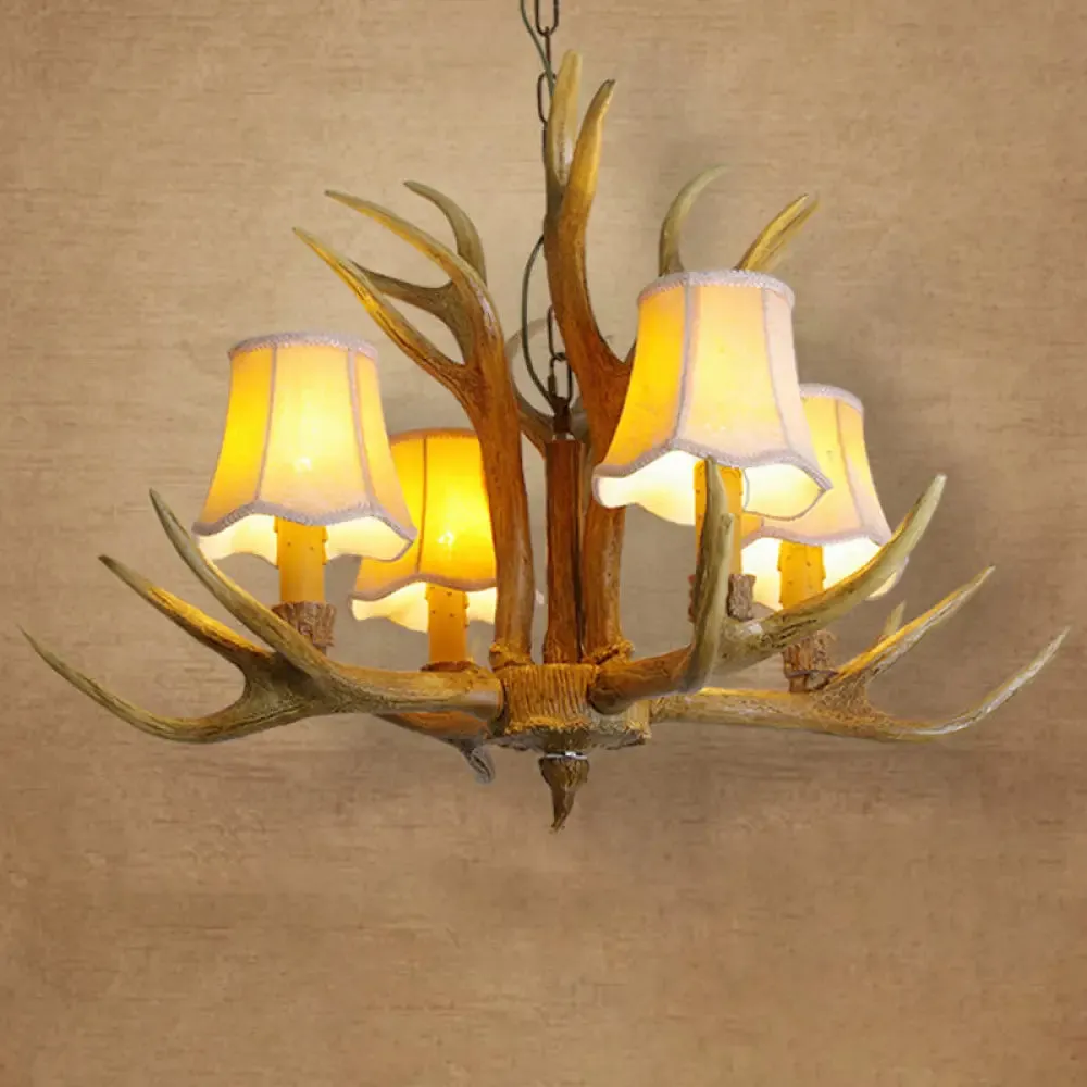 Deer Horn Chandelier Pendant Light for Classic Living Room Decor