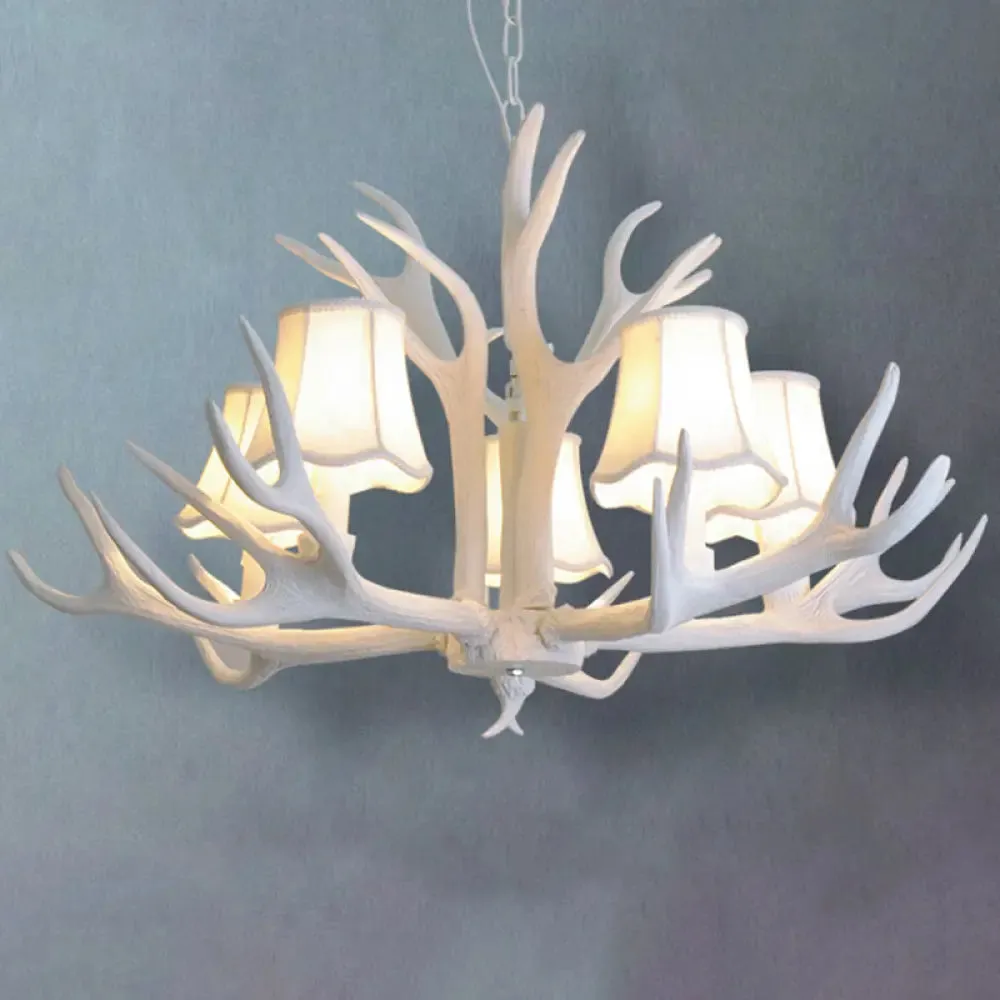 Deer Horn Chandelier Pendant Light for Classic Living Room Decor