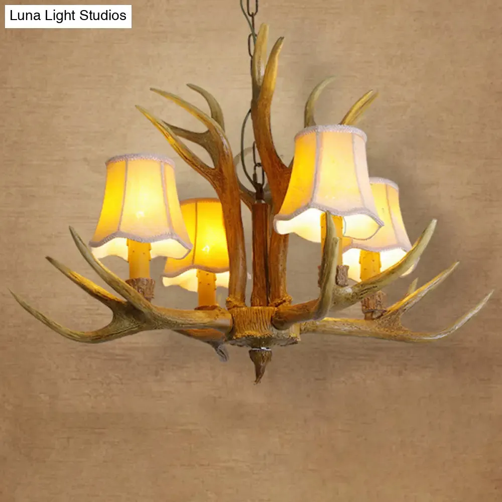 Deer Horn Chandelier Pendant Light for Classic Living Room Decor