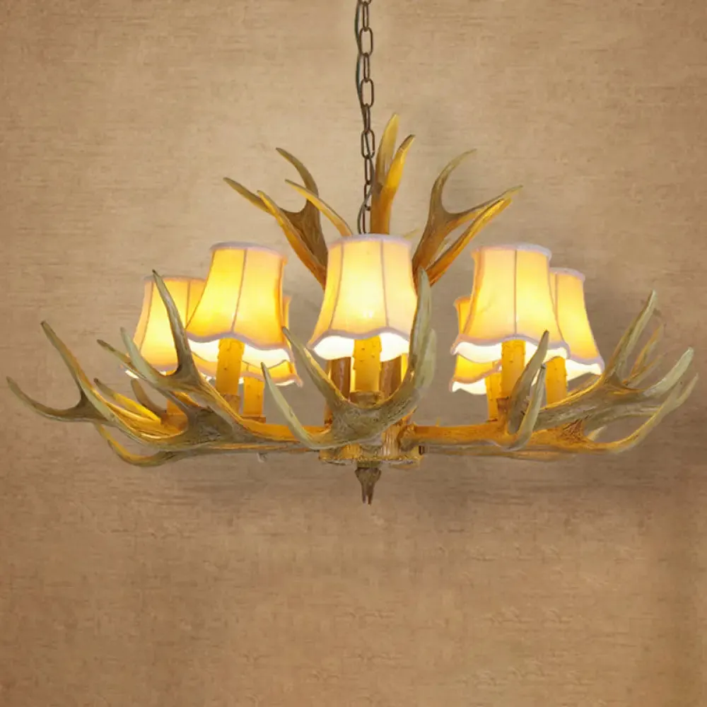 Deer Horn Chandelier Pendant Light for Classic Living Room Decor