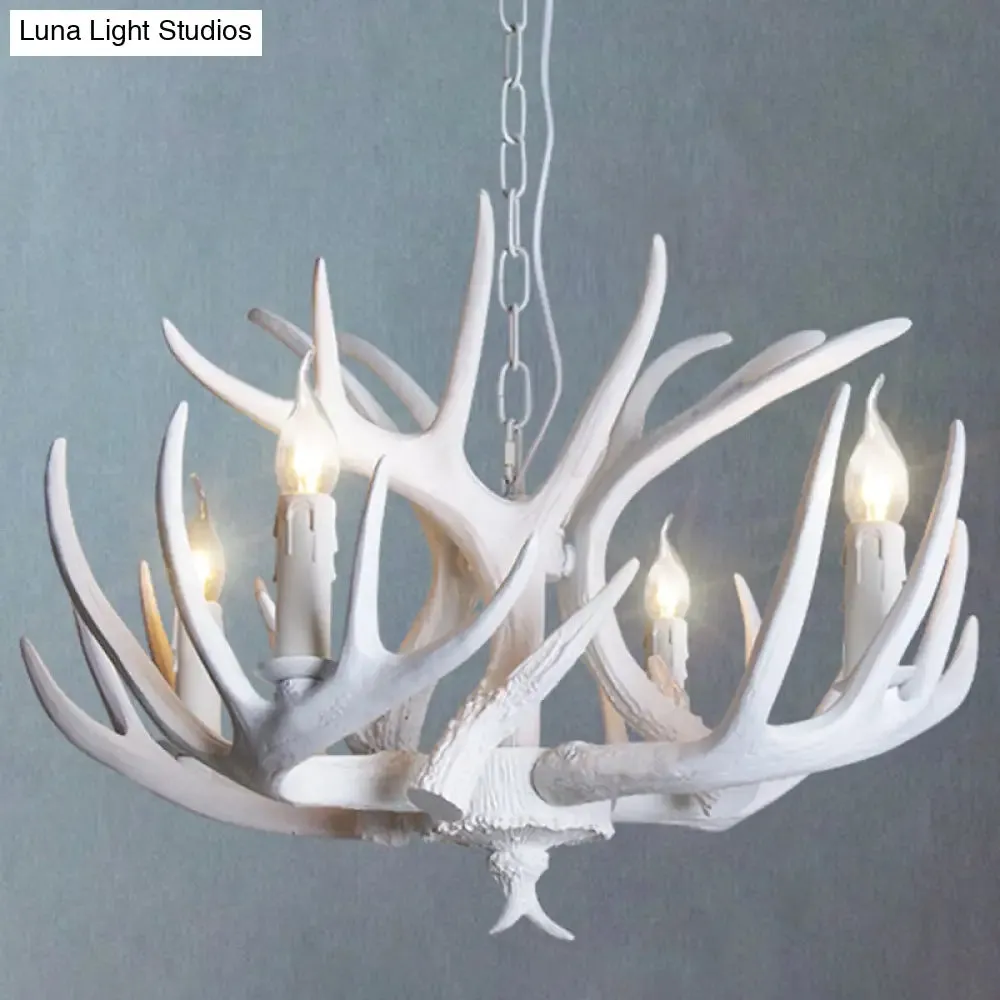 Deer Horn Chandelier Pendant Light for Classic Living Room Decor