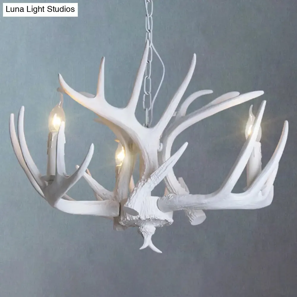 Deer Horn Chandelier Pendant Light for Classic Living Room Decor