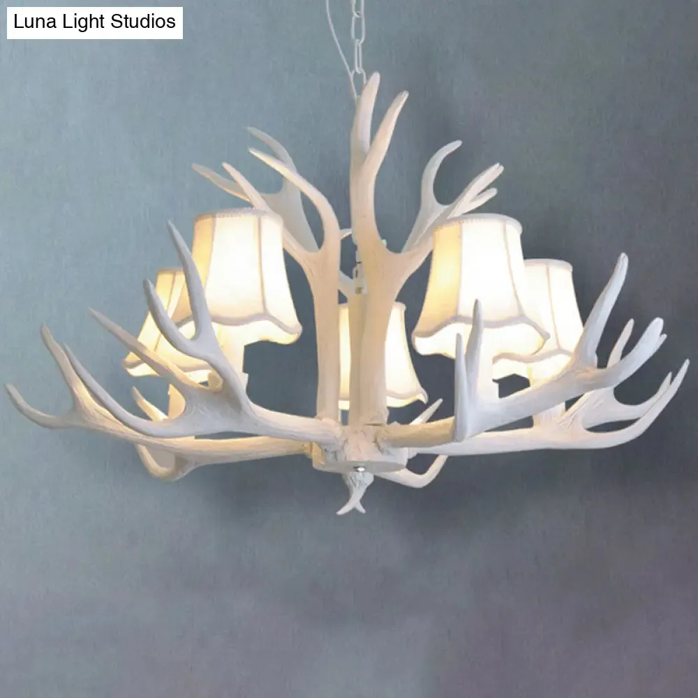 Deer Horn Chandelier Pendant Light for Classic Living Room Decor