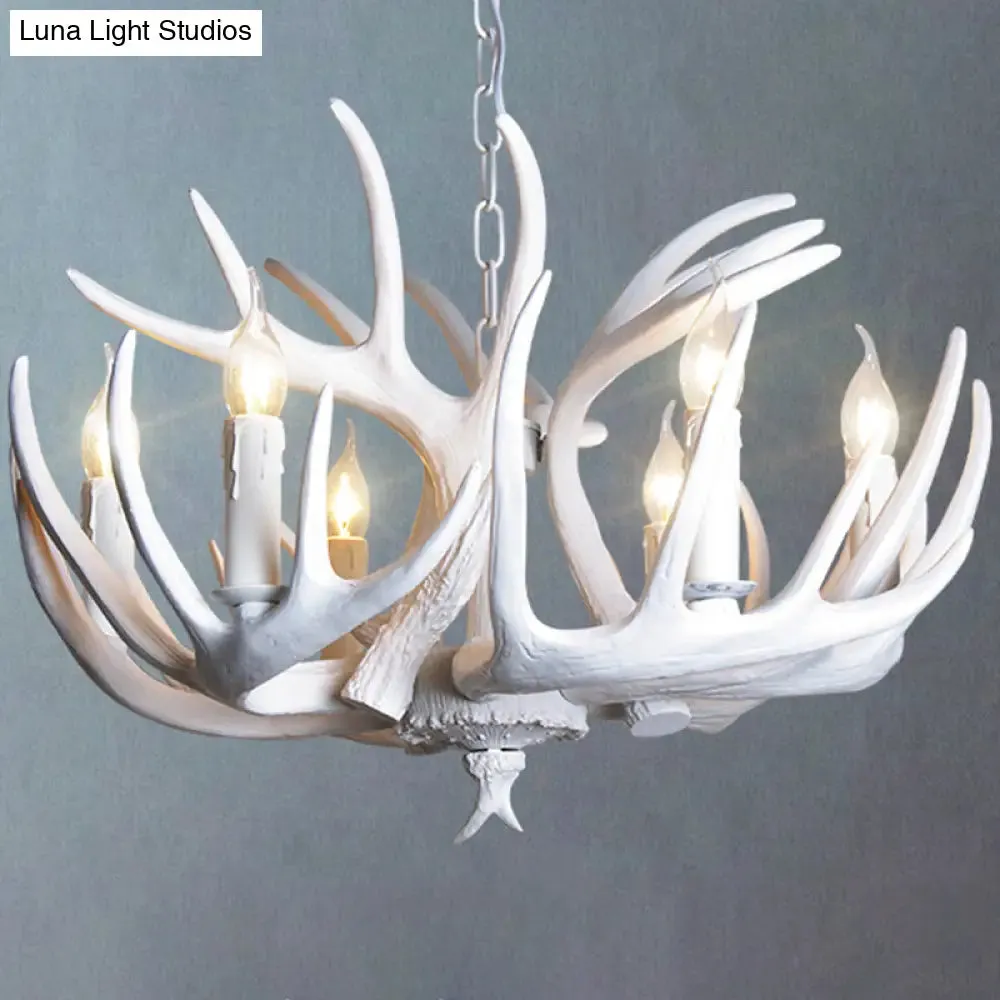 Deer Horn Chandelier Pendant Light for Classic Living Room Decor